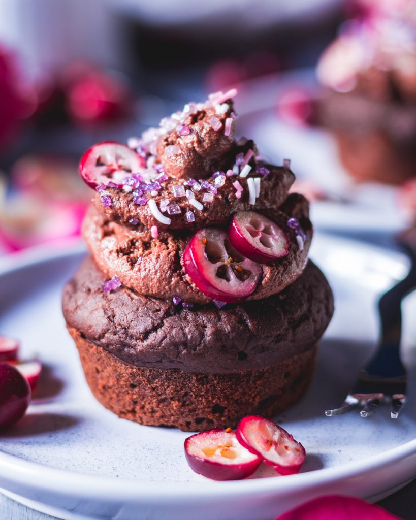 Vegane Schoko Cupcakes mit Schoko Frosting – danifitlifestyle