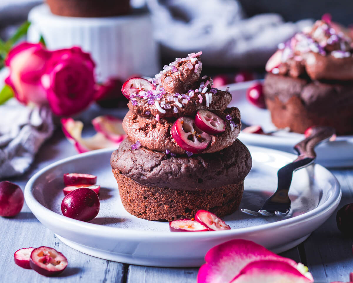 gesunde, vegane Schoko Cupcakes